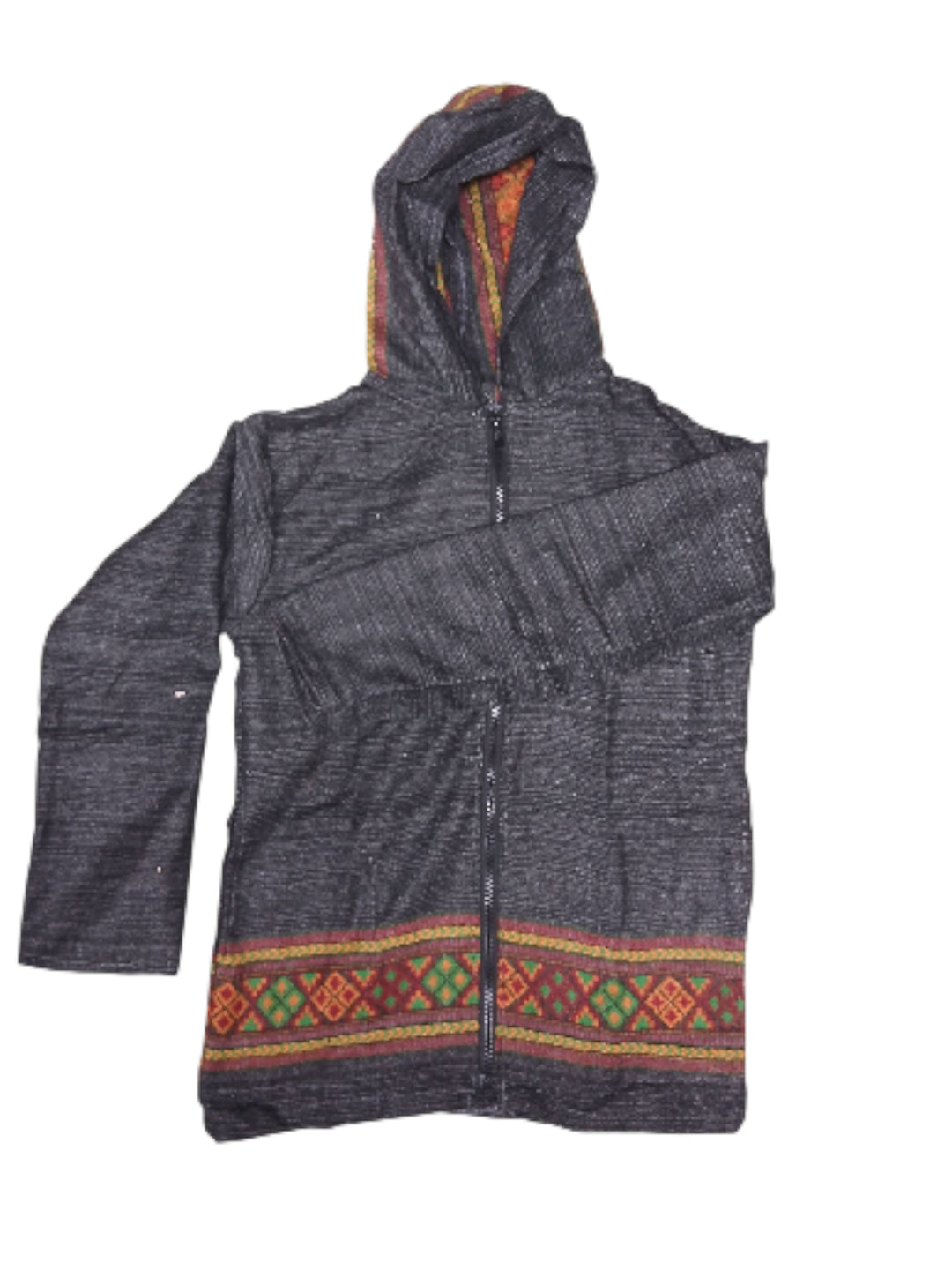 Bohotusk Aztec Pattern Lightweight Fleece Hooded Jacket