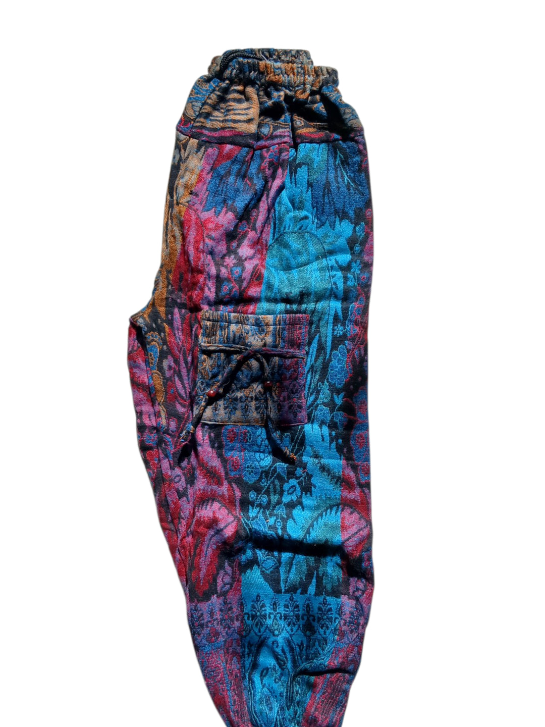 Bohotusk Blue Purple Coral Reef Fleece Harem Pants One Size