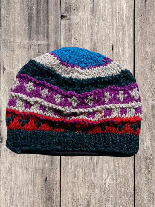 Boho Multi Coloured Beanie Hat