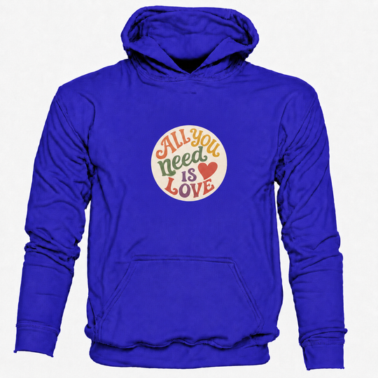 Bohotusk Mens All You Need is Love Cotton Hoodie 6 Colours S - 2XL (UK 8 - 20)