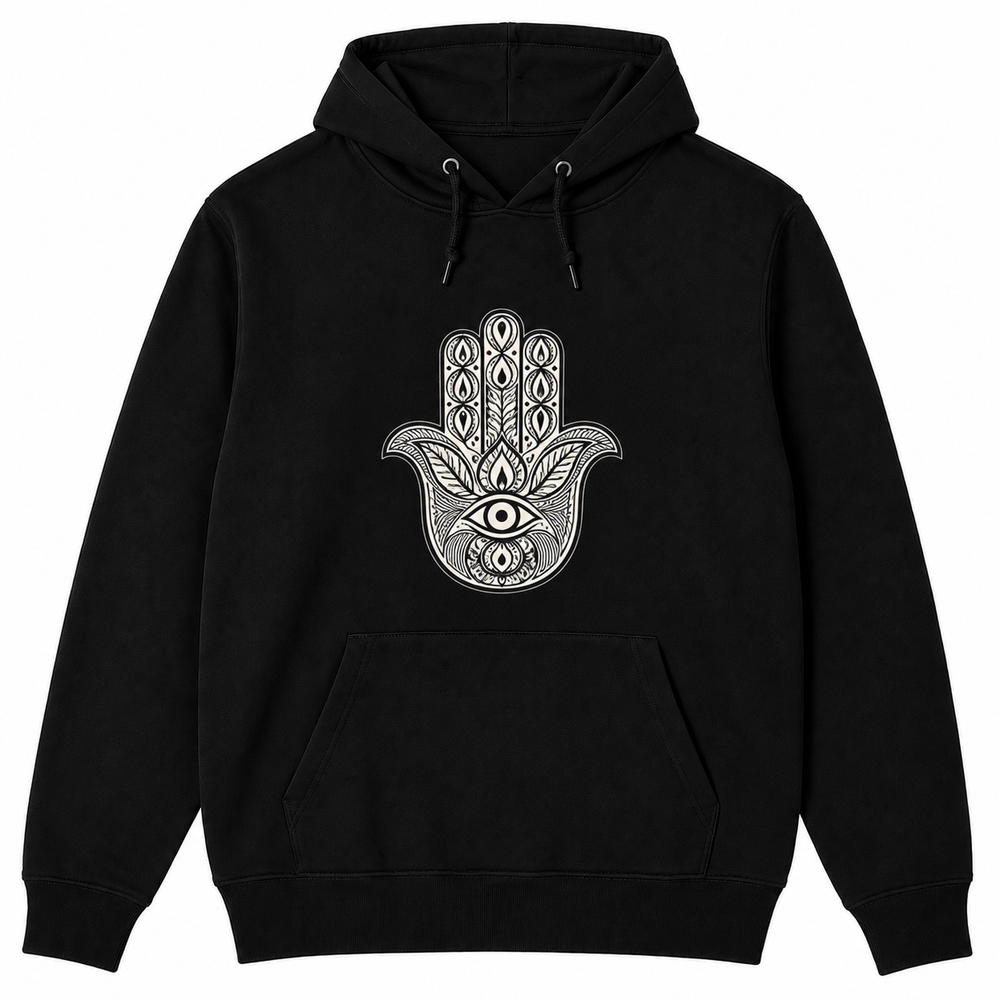 Bohotusk All Seeing Hand Black Hoodie S - 2XL (UK 8 - 20)