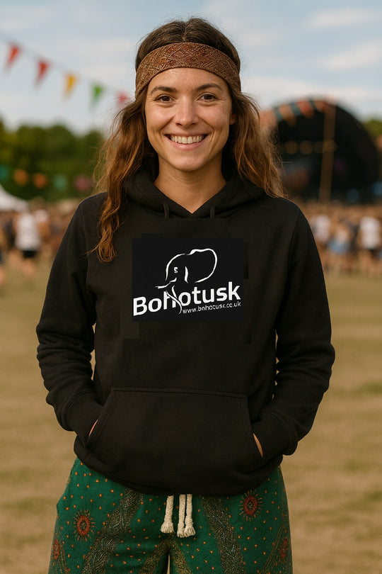 Bohotusk Black Hoodie S - 2XL (UK 8 - 20)