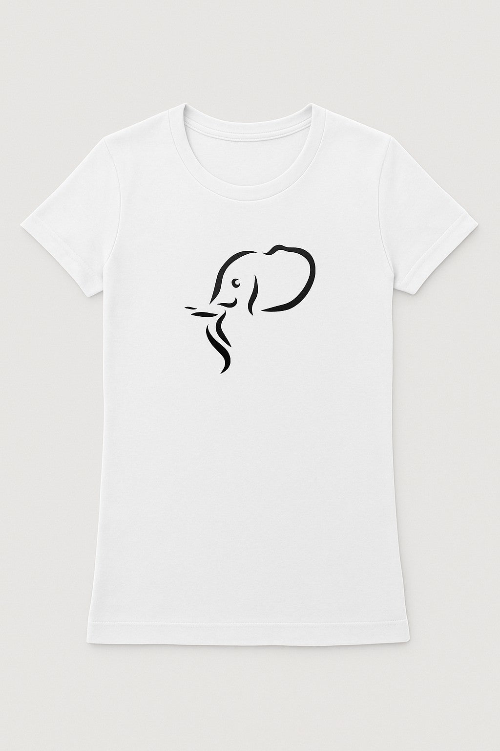 Bohotusk Elephant Head Cotton Ladies T-Shirt XS - 2XL (UK 8 - 18) - 6 Colours