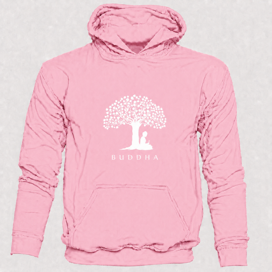 Bohotusk Mens Buddha Under a Tree Cotton Hoodie 6 Colours S - 2XL (UK 8 - 20)