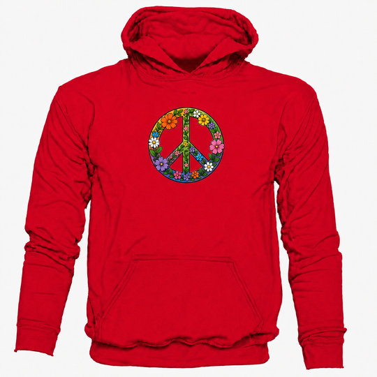 Bohotusk Mens Flower Power Cotton Hoodie 6 Colours S - 2XL (UK 8 - 20)