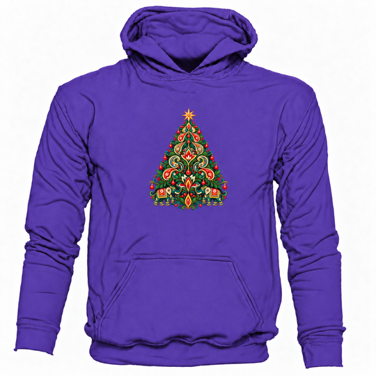 Bohotusk Christmas Elephant Tree  Hoodie 6 Colours S - 2XL (UK 8 - 20)