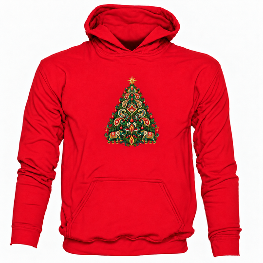 Bohotusk Christmas Elephant Tree  Hoodie 6 Colours S - 2XL (UK 8 - 20)