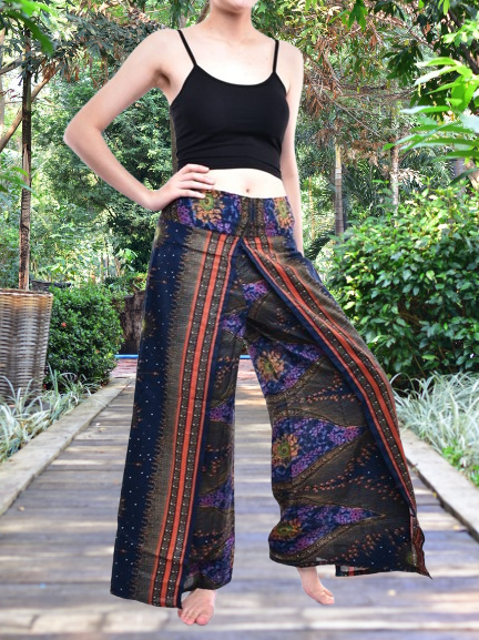 Bohotusk Blue Moonshine Womens Palazzo Trousers Small to LXL (UK 8-16)