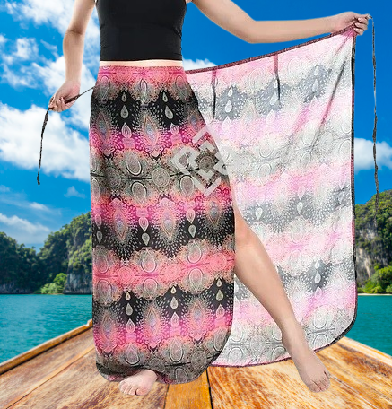 Bohotusk Pink Teardrop Sarong Super Soft 150cm x 110cm