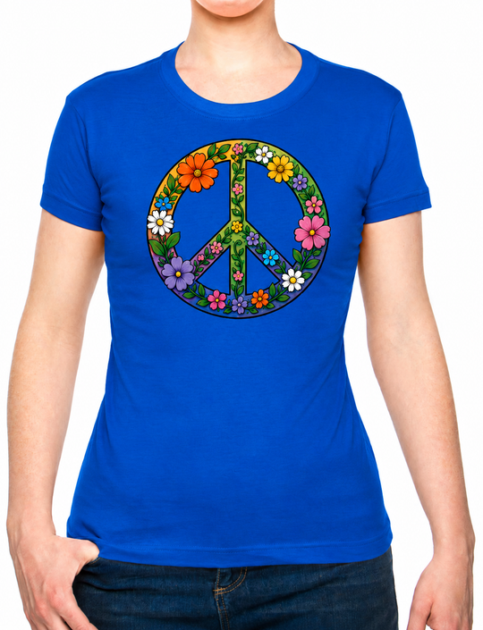 Boho CND Flower Power Cotton Kids T-Shirt 3 to 13 Years (7 Colours)