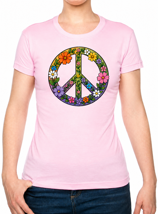 Boho CND Flower Power Cotton Kids T-Shirt 3 to 13 Years (7 Colours)