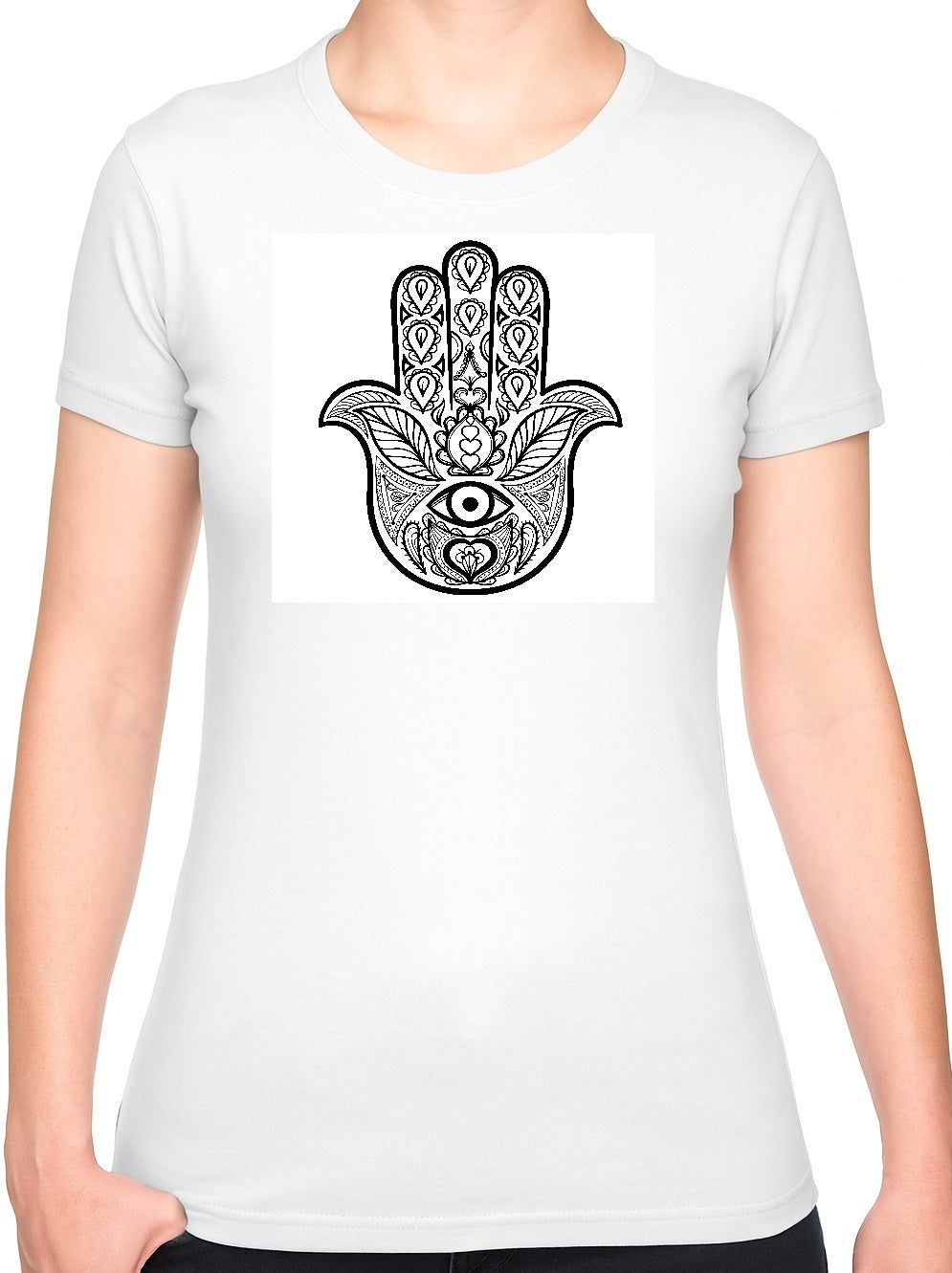 Bohotusk All Seeing Hand Cotton Ladies T-Shirt XS - 2XL (UK 8 - 18) available in 7 colours