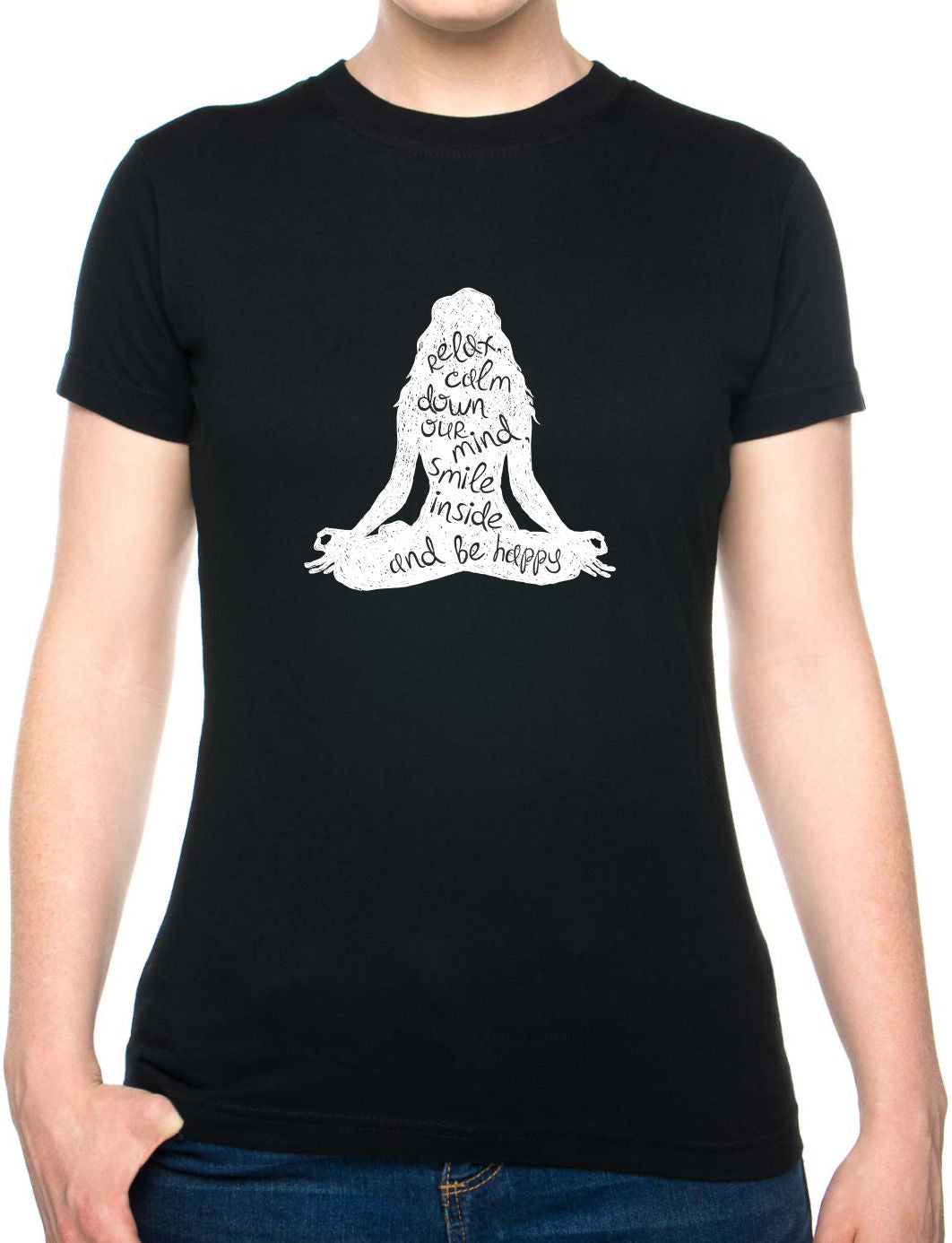 Bohotusk Yoga Pose Cotton Mens T-Shirt S - 3XL