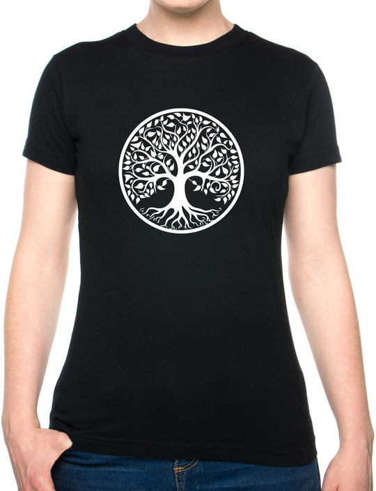 Bohotusk Tree of Life Cotton Ladies T-Shirt XS - 2XL (UK 8 - 18) - available in 7 colours
