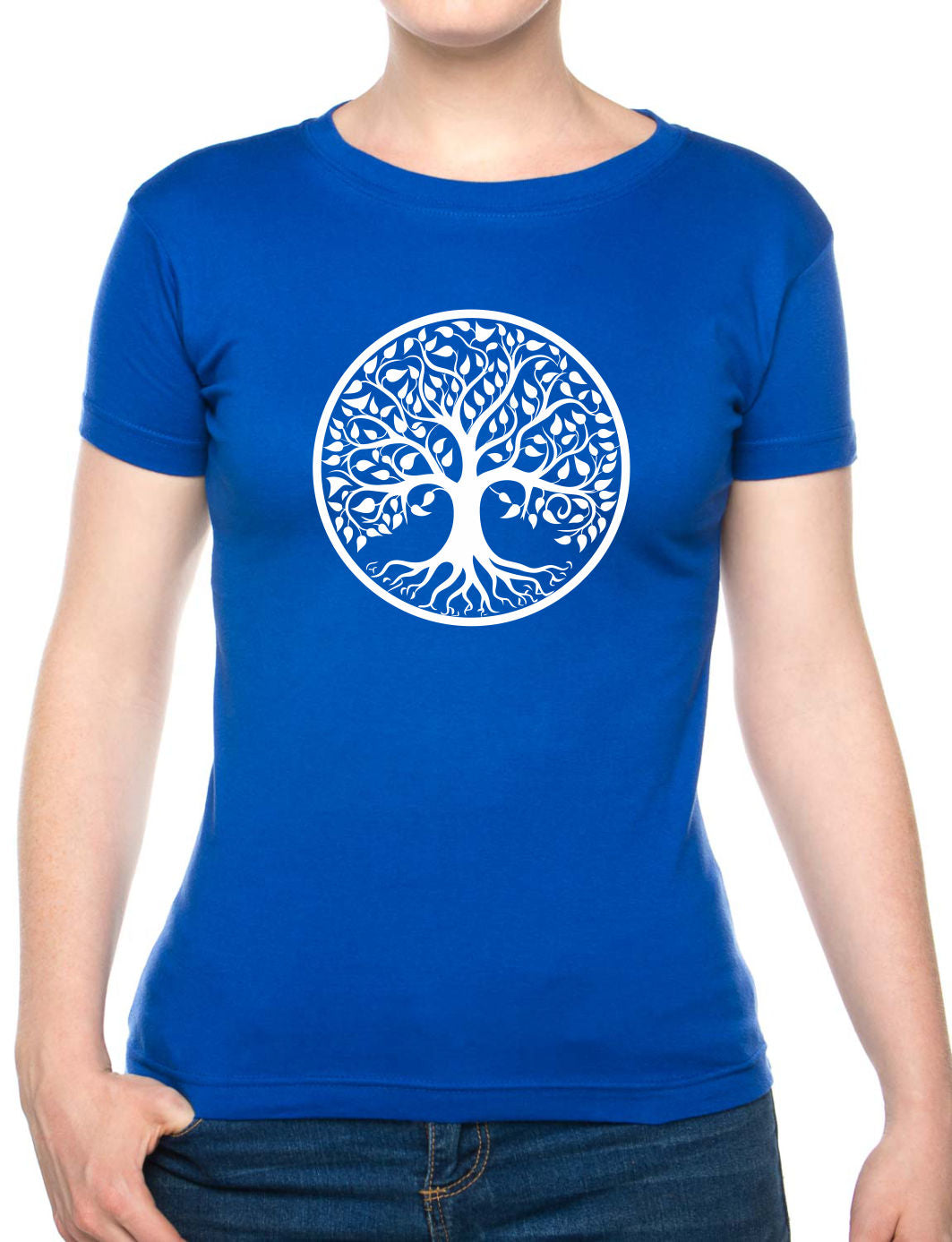 Bohotusk Tree of Life Cotton Ladies T-Shirt XS - 2XL (UK 8 - 18) - available in 7 colours
