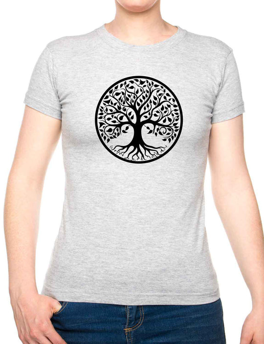 Bohotusk Tree of Life Cotton Ladies T-Shirt XS - 2XL (UK 8 - 18) - available in 7 colours