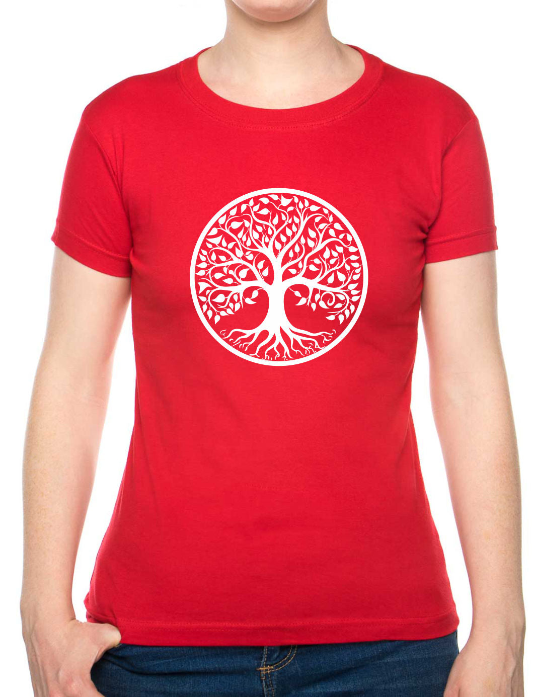 Bohotusk Tree of Life Cotton Ladies T-Shirt XS - 2XL (UK 8 - 18) - available in 7 colours