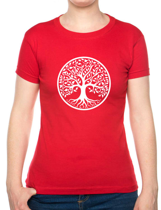 Bohotusk Tree of Life Cotton Ladies T-Shirt XS - 2XL (UK 8 - 18) - available in 7 colours