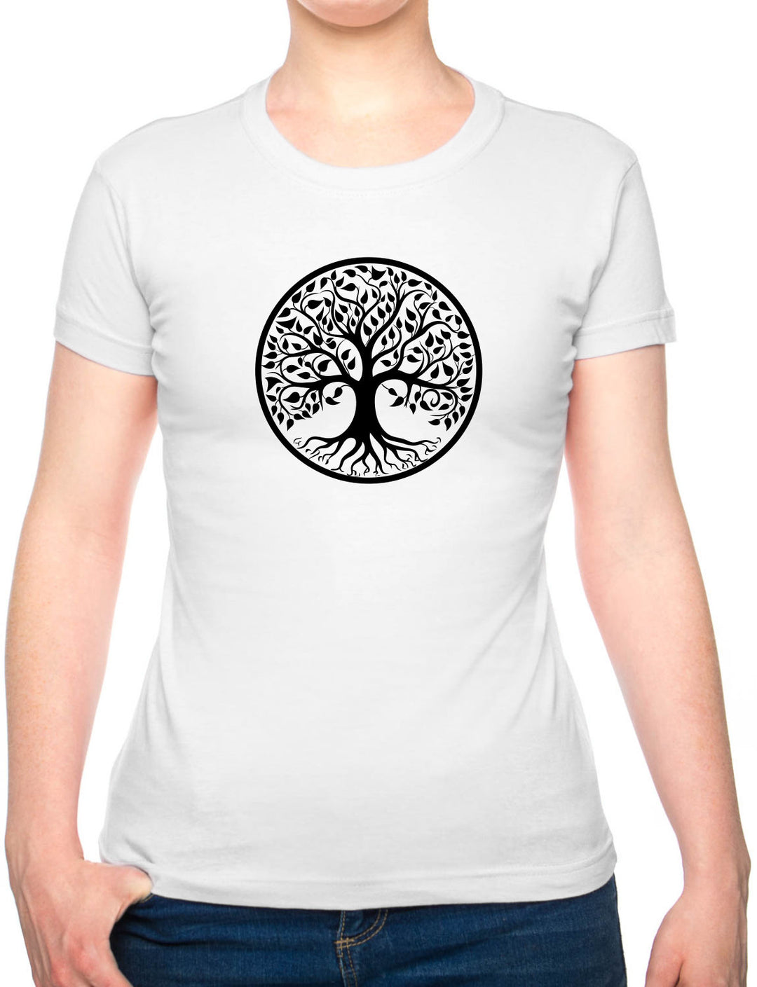 Bohotusk Tree of Life Cotton Ladies T-Shirt XS - 2XL (UK 8 - 18) - available in 7 colours