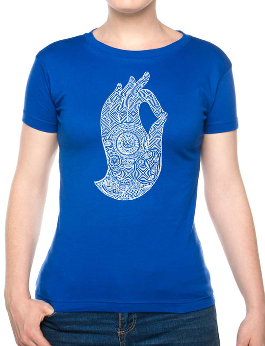 Bohotusk Hand of Buddha Cotton Ladies T-Shirt XS - 2XL (UK 8 - 18) Available in 7 Colours