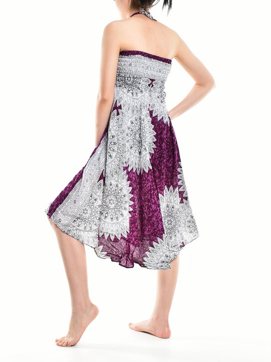 Bohotusk Purple Snowflake Long Skirt With Coconut Buckle (& Strapless Dress) S/M Only